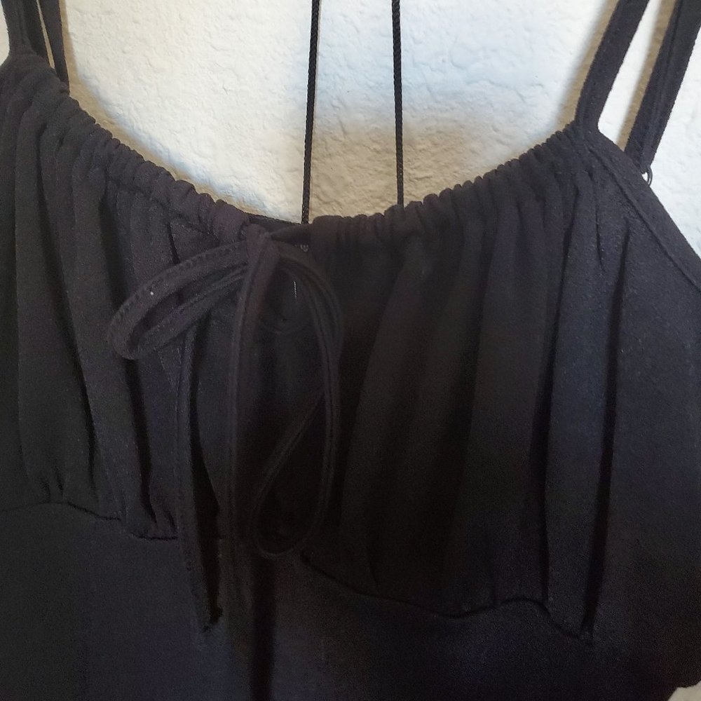 Sexy Little black dress tie in front